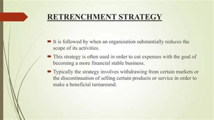 Under what circumstance would a business adopt a retrenchment strategy?