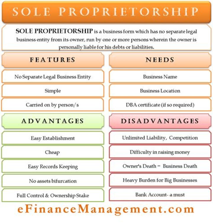 What are 4 disadvantages of a sole proprietorship?
