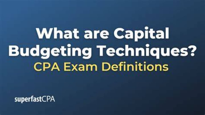 What are capital budgeting techniques?