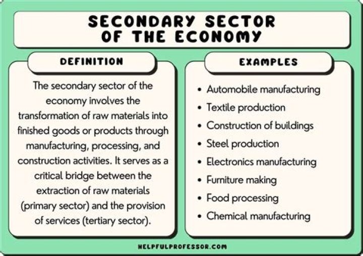 What are examples of secondary sector?