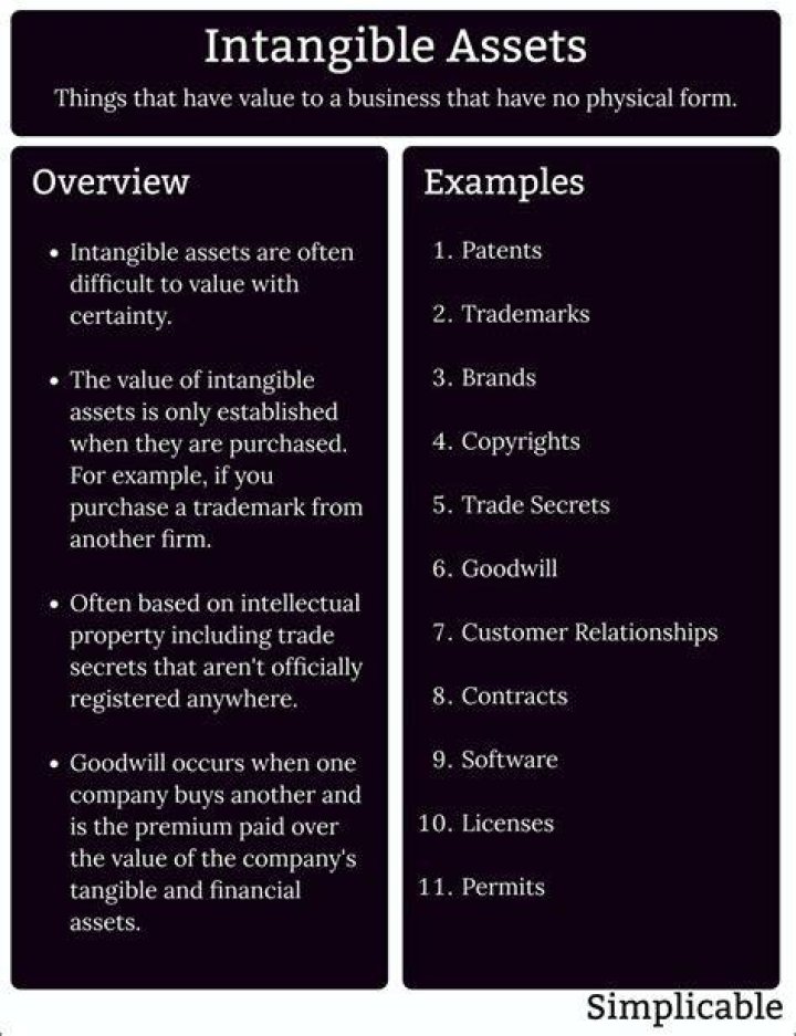 What are intangible examples?