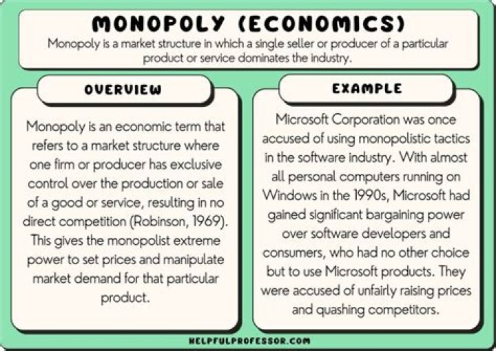 What are monopolies in economics?