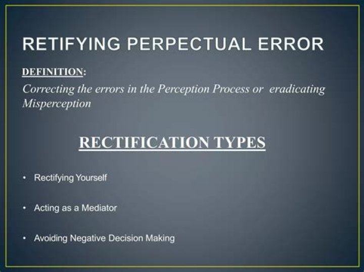 What are most common perceptual errors?