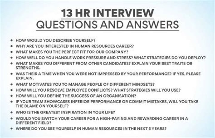 What are some questions to ask a human resource manager?