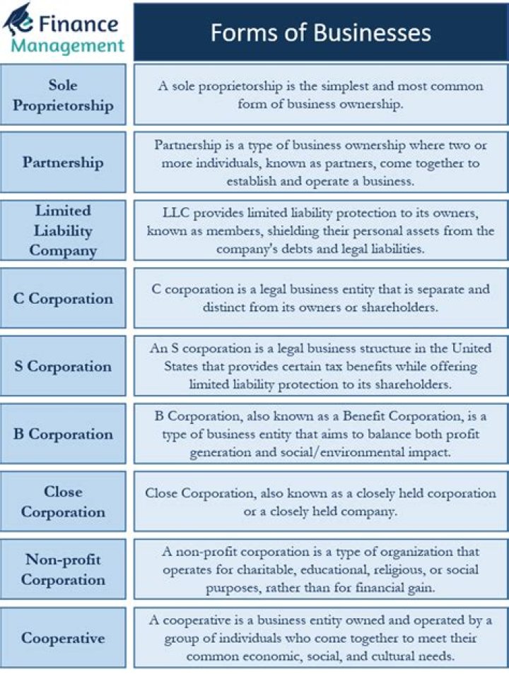 What are the 3 forms of business entities?