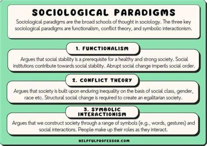 What are the 3 sociological paradigms?
