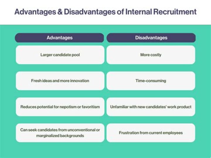 What are the advantages and disadvantages of internal sources of recruitment?