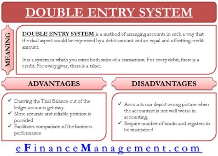 What are the advantages of double entry system?