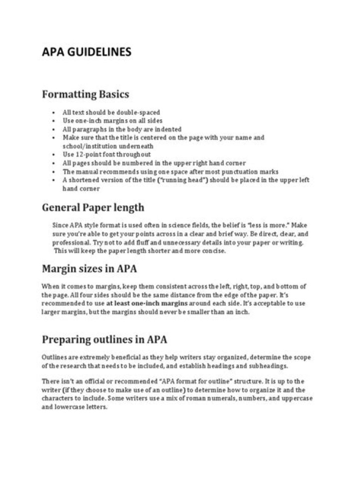 What are the APA style guidelines?