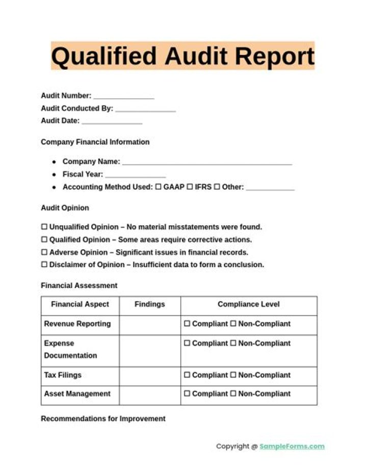 What are the consequences of a qualified audit report?