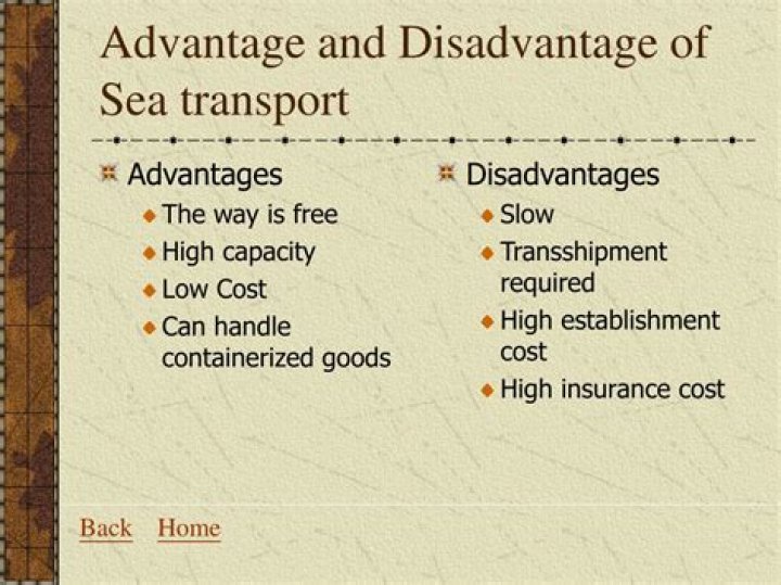 What are the disadvantages of sea transport?