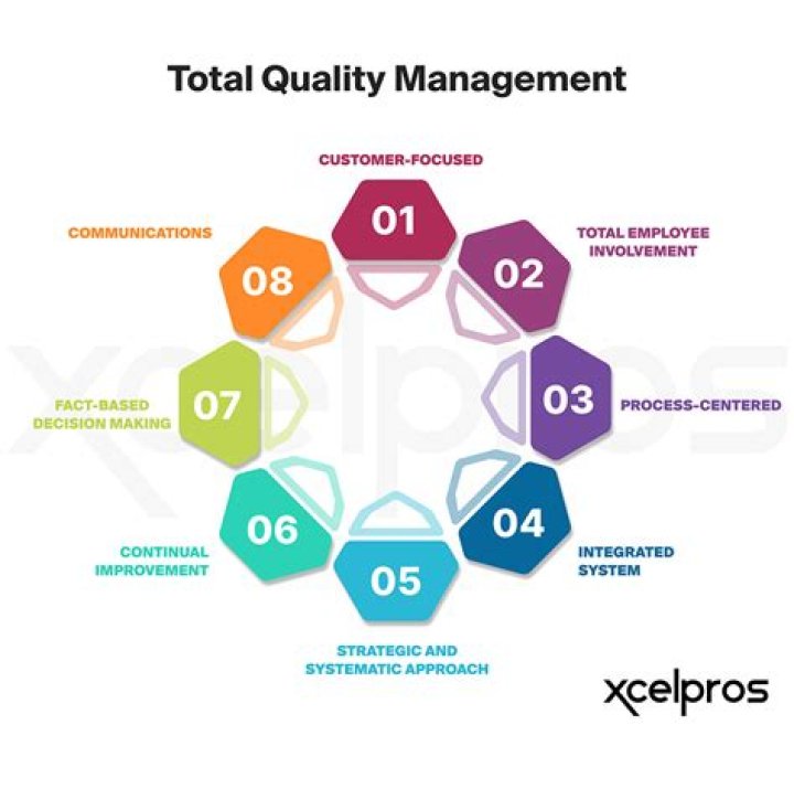 What are the five key concepts of total quality management?