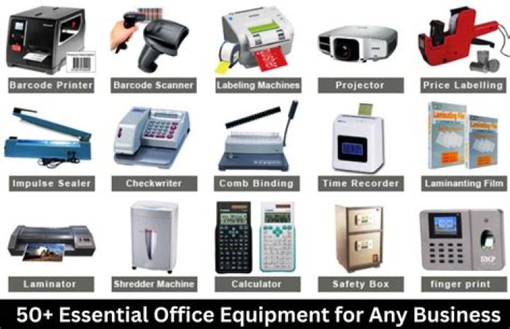 What are the five office equipment?