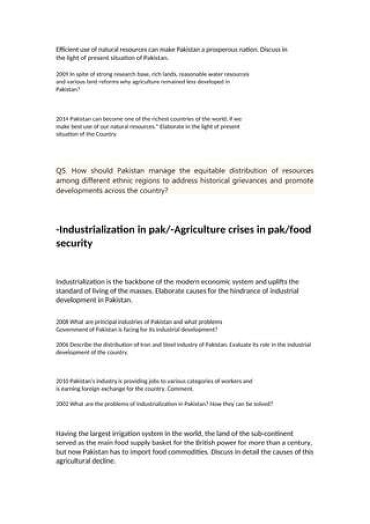 What are the problems of industrialization in Pakistan?