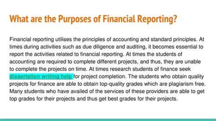 What are the purposes of financial reporting?