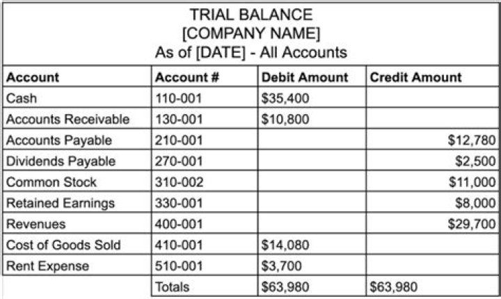 What are the rules for preparing trial balance?