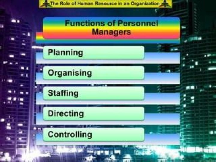 What are the three categories of functions of a personnel manager?