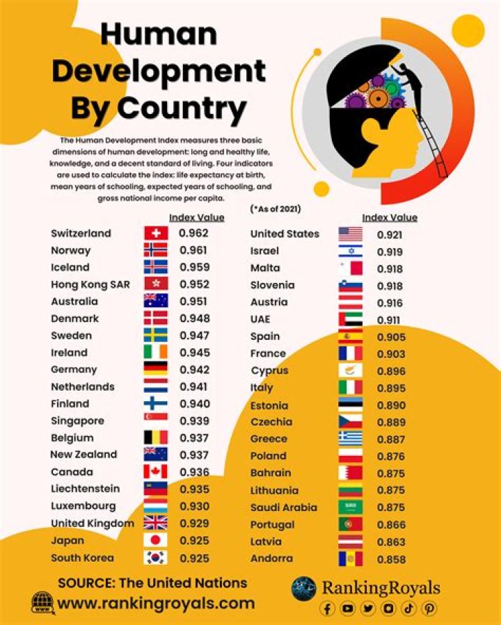 What are the top 10 developing countries in the world?