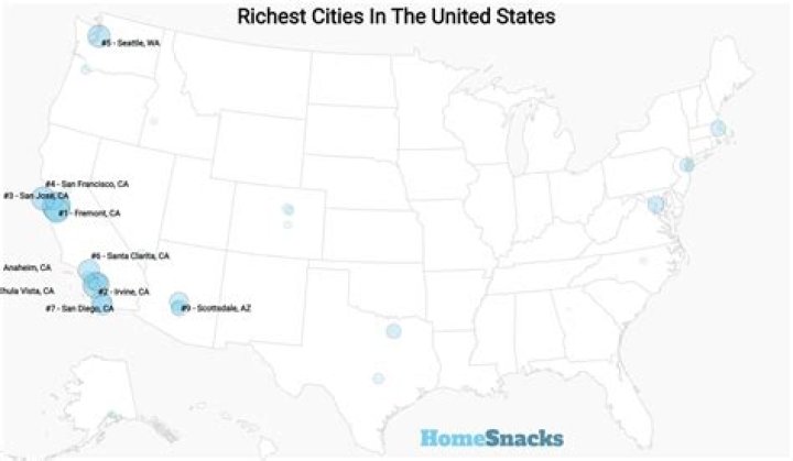What are the top 10 richest cities in America?