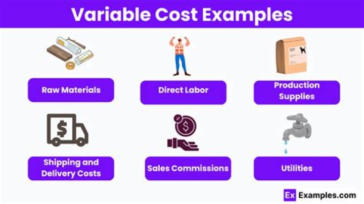 What are three examples of variable costs for firms?