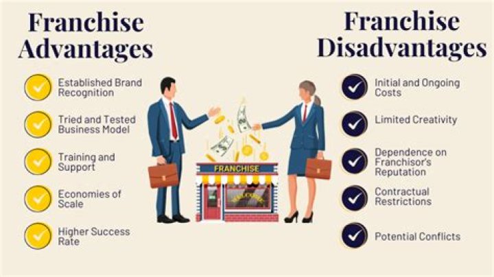 What are two disadvantages of owning a franchise?