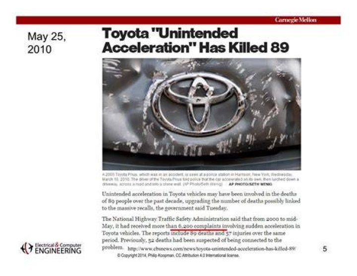 What causes Toyota unintended acceleration?