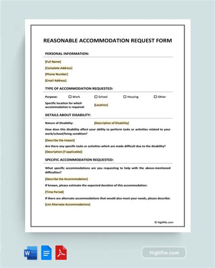 What constitutes a request for reasonable accommodation?