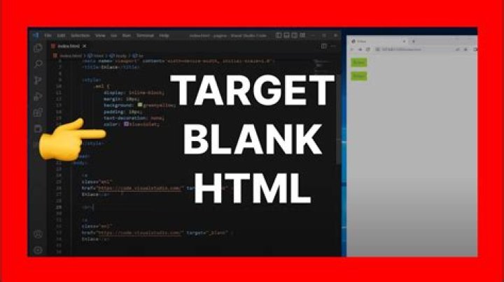 What do you do with a target blank in HTML?