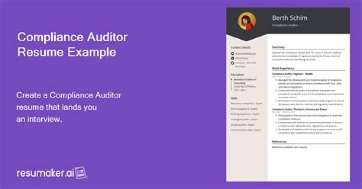 What does a compliance auditor do?