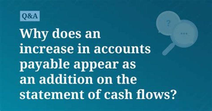 What does an increase in payables mean?