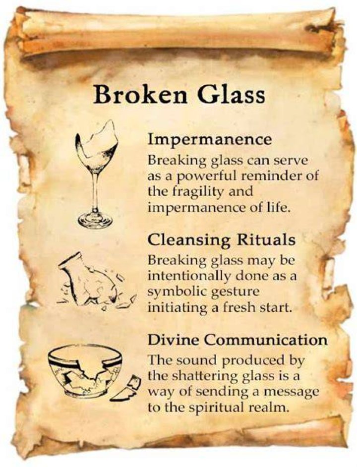 What does breaking the glass symbolize?