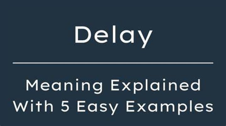 What does delay payment mean?