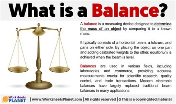 What does having a balance mean?