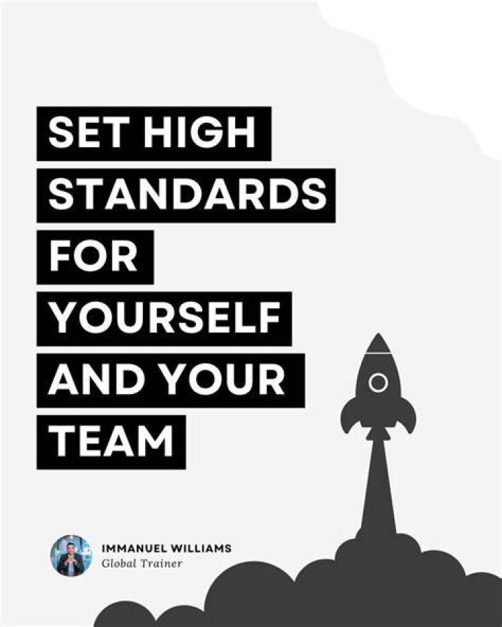 What does it mean to set high standards?