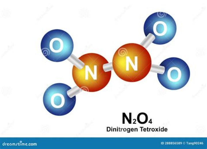 What does one molecule of dinitrogen tetroxide contain?