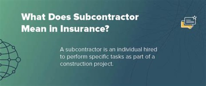 What does subcontractor mean?