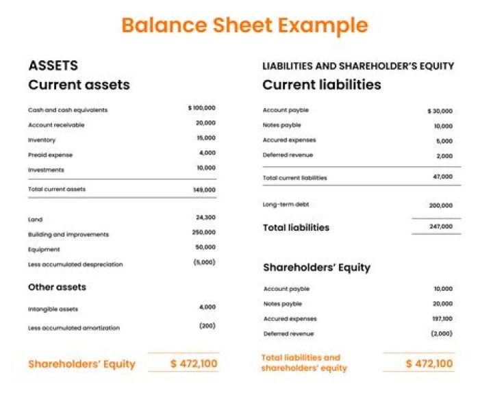 What does the balance sheet contains?