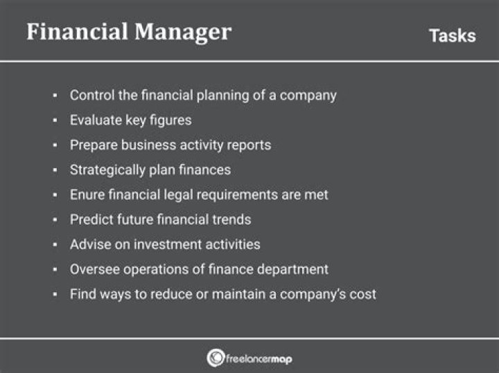 What does the financial manager do?