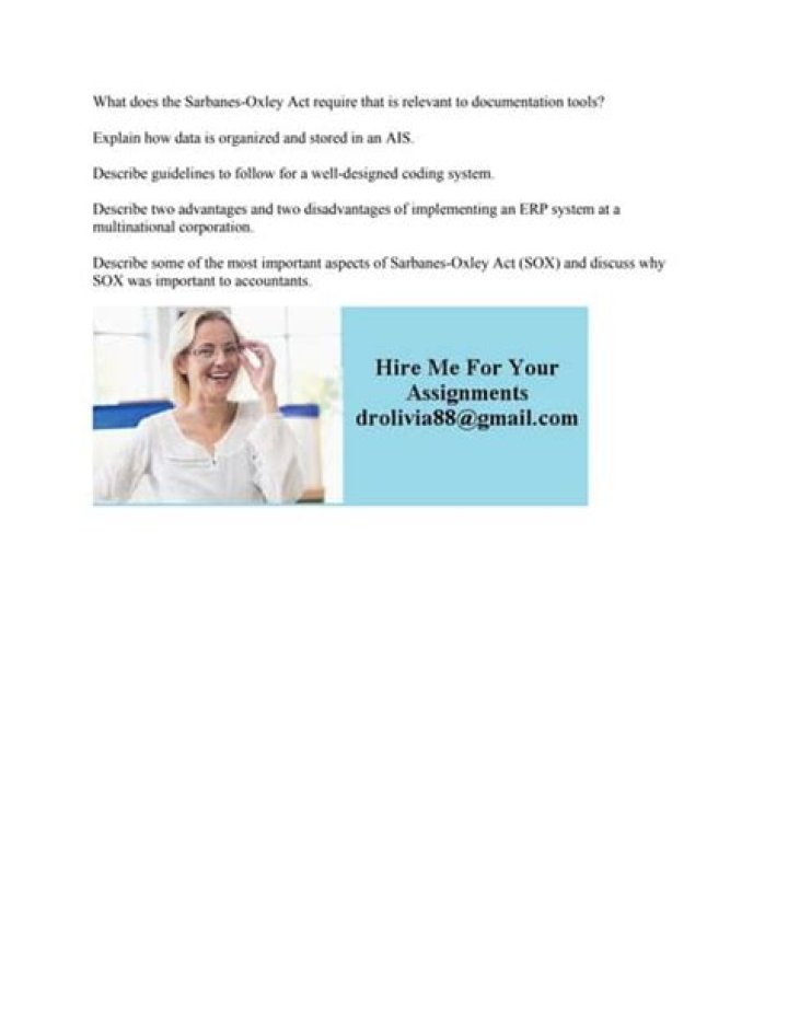 What does the Sarbanes-Oxley Act require?