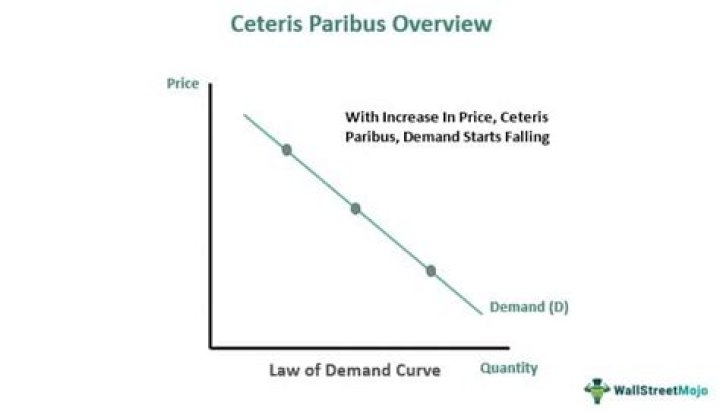 What does the term ceteris paribus mean in economics?