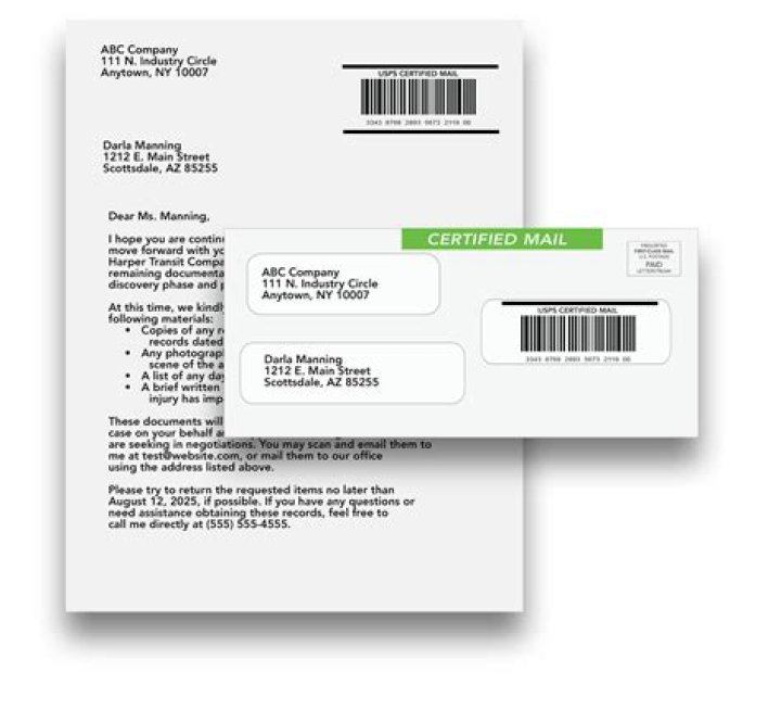 What happens if a certified letter is not delivered?
