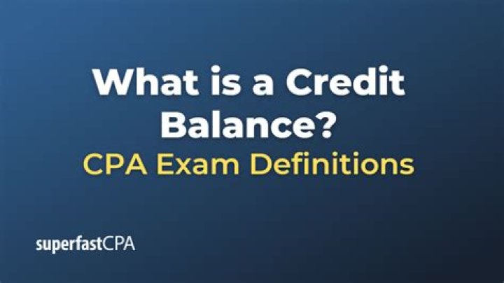 What has a credit balance?