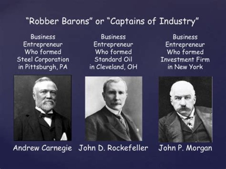What industry did these captains of industry or robber barons control?