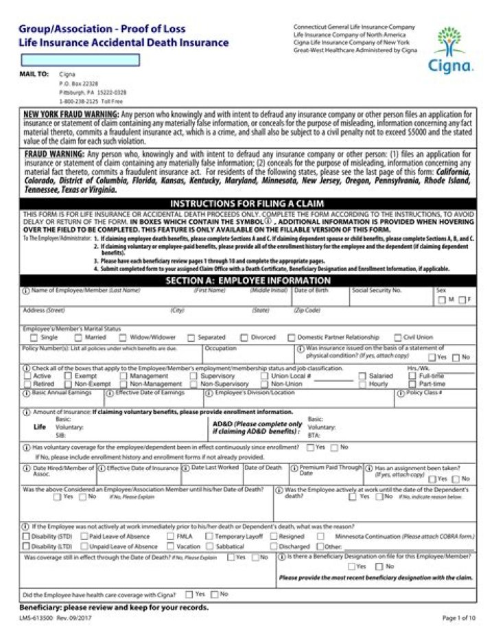 What information needs to be included on an application for life insurance?