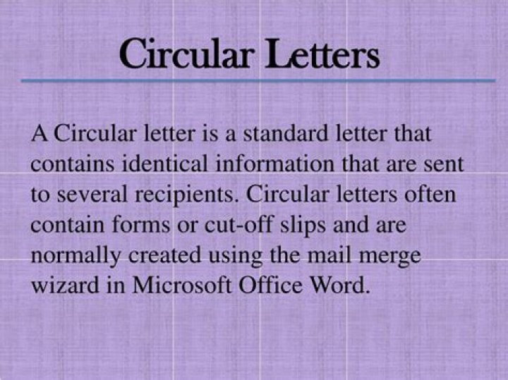 What is a circular letter in Edpm?