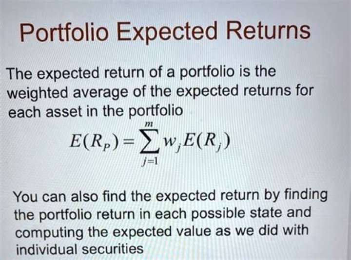 What is a good expected return for a portfolio?