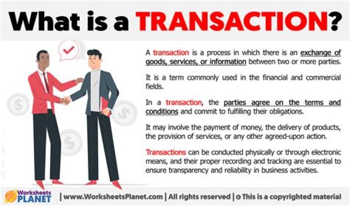 What is a transaction give an example of a transaction?