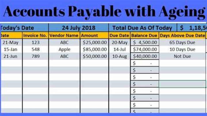 What is an accounts payable aging report?