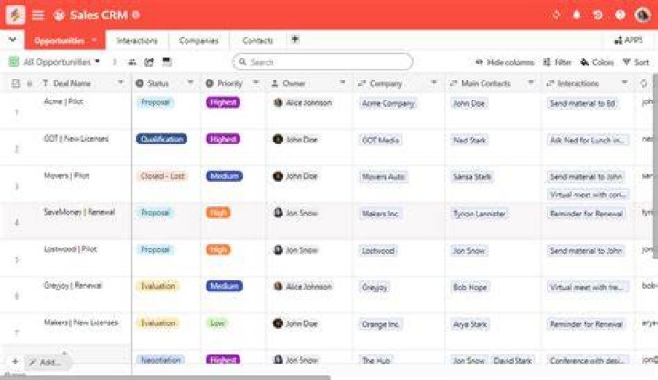 What is an example of a CRM software?