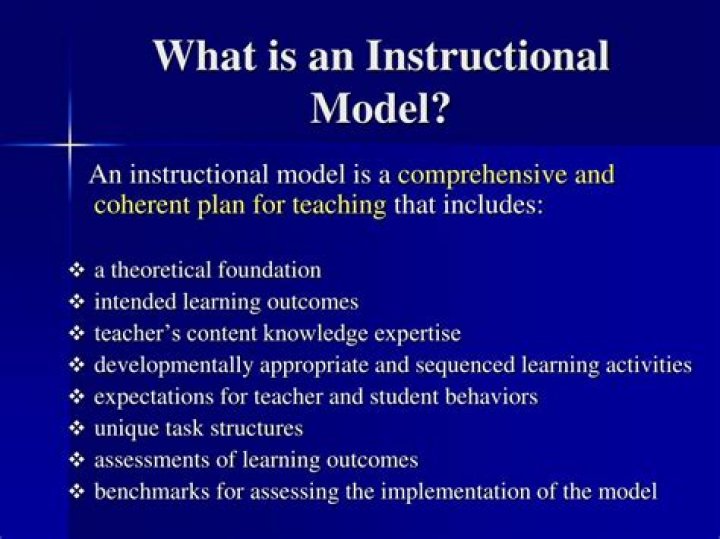 What is an instructional model?